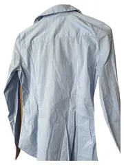 Vorschaubild 1 von Hemdbluse Damen Basic Blau Gr. 32/XXS Langarm Baumwolle