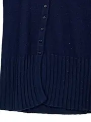 Vorschaubild 3 von Damen Strickjacke Klassisch Blau Wolle Kaschmir Gr. S Langarm