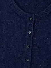 Vorschaubild 2 von Damen Strickjacke Klassisch Blau Wolle Kaschmir Gr. S Langarm