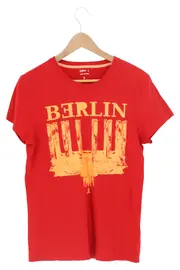 Vorschaubild 1 von JAKES Herren T-Shirt Rot Berlin Print Gr. 46/S Casual Urban Baumwolle