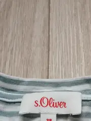 Vorschaubild 5 von Damen Langarmshirt Gr. 38 Gestreift Grün 3/4 Arm Freizeit Casual