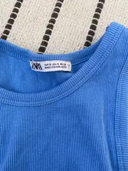 Vorschaubild 4 von Damen Tanktop Basic Rippstrick Blau Gr. 36/S