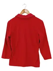 Vorschaubild 2 von Damen Pullover Rot 3/4 Arm Klassisch Casual Einheitsgröße