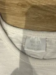 Vorschaubild 5 von Baby Strampler Romper Blättermuster Gr. 86/92 Weiß Blau Baumwolle