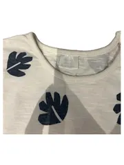 Vorschaubild 4 von Baby Strampler Romper Blättermuster Gr. 86/92 Weiß Blau Baumwolle