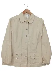 Vorschaubild 1 von Leichte Jacke Damen Gr. 38 Beige Casual Übergangsjacke
