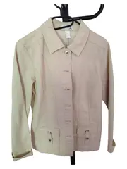 Vorschaubild 2 von Leichte Jacke Damen Gr. 38 Beige Casual Übergangsjacke