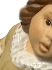 Vorschaubild 3 von Weihnacht Engel Kerzenhalter Figur Mädchen Keramik 12cm Beige