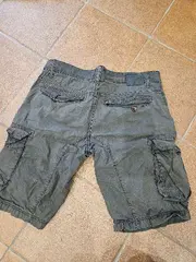Vorschaubild 3 von Cargo Shorts Herren Gr. 34 Grau Baumwolle Bermuda Kurze Hose