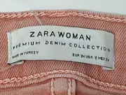 Vorschaubild 3 von Damen Jeans Slim Fit Gr. 34 XS Rosa Casual Fransen