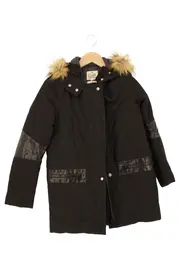 Vorschaubild 1 von Damen Winterjacke 36/S Schwarz Streetwear Kapuze Fellbesatz
