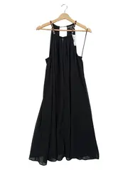 Vorschaubild 1 von Damen festliches Kleid Gr. 38 Schwarz Elegant mit Ketten-Detail