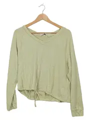 Vorschaubild 1 von Denim Damen Pullover V-Ausschnitt Langarm Grün Gr. L