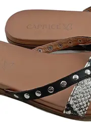 Vorschaubild 3 von Damen Zehentrenner Sandalen 37 Modisch Mehrfarbig Nieten Schlangenmuster