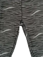 Vorschaubild 2 von Damen 3/4 Laufhose Capri Leggings Gr. 38/M Schwarz Weiß Sport