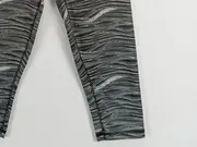 Vorschaubild 3 von Damen 3/4 Laufhose Capri Leggings Gr. 38/M Schwarz Weiß Sport