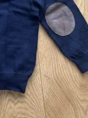 Vorschaubild 3 von Kinder Strickjacke Gr. 98 (3T) Blau Klassisch Wolle