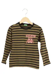 Vorschaubild 1 von Kinder Langarmshirt Grün Gestreift Gr. 110 Streetwear