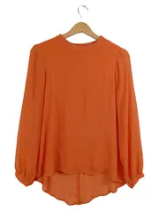 Vorschaubild 2 von Woman Bluse Damen XS Orange Langarm Elegant Viskose