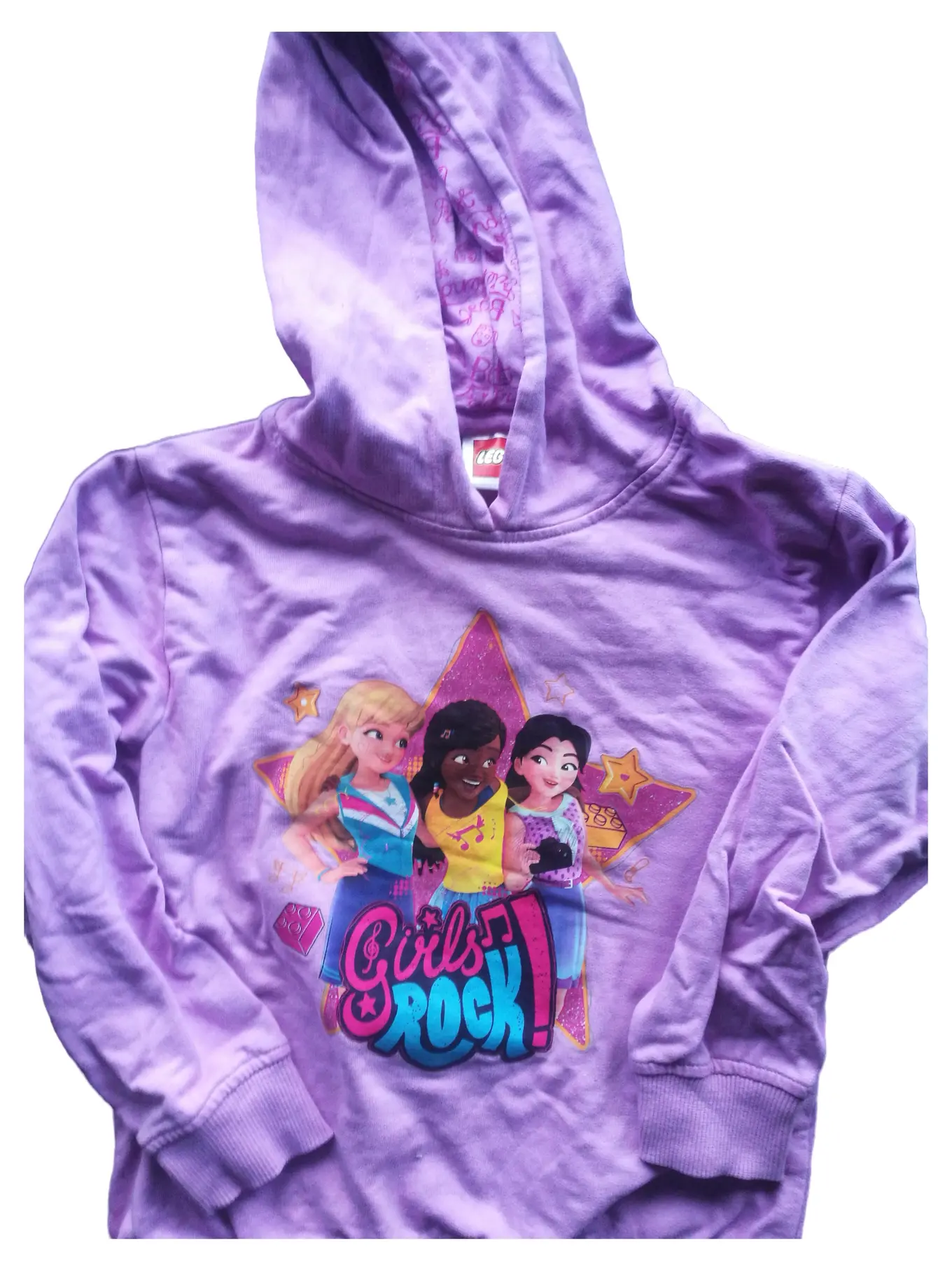 LEGO Mädchen Kapuzenpullover Gr. 98 Lila Casual Friends Girls Rock