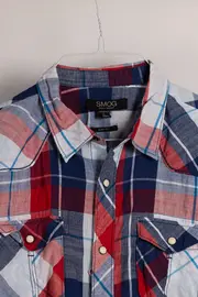 Vorschaubild 2 von Herren Freizeithemd Kariert Mehrfarbig Gr. 50/L Kurzarm