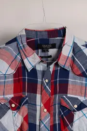 Vorschaubild 6 von Herren Freizeithemd Kariert Mehrfarbig Gr. 50/L Kurzarm