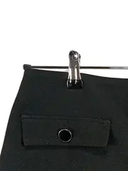 Vorschaubild 3 von Damen Minirock Gr. 38 Schwarz Knopfleiste A-Linie