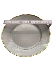Vorschaubild 1 von Essteller 19 cm Klassisch Weiß Porzellan Festlich Metallic