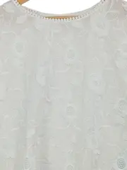 Vorschaubild 2 von Black Label Bluse Damen Gr. 38 Weiß Blumenstickerei