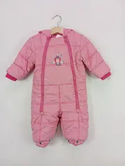 Vorschaubild 3 von Baby Mädchen Schneeanzug Gr. 68 Pink Kariert Gesteppt Winter Overall