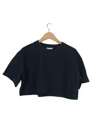 Vorschaubild 1 von Damen Crop Shirt Schwarz Gr. 36/S Kurzarm Casual