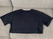 Vorschaubild 4 von Damen Crop Shirt Schwarz Gr. 36/S Kurzarm Casual