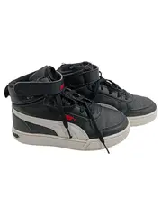 Vorschaubild 1 von Kinder High Top Sneaker Gr. 34 Schwarz Weiß Rot Leder Klettverschluss