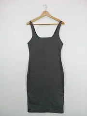 Vorschaubild 1 von Damen Freizeitkleid Grau Gr. 40/L Minimalistisch Sommerkleid Midi