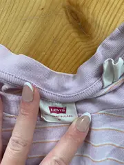 Vorschaubild 4 von Damen Langarmshirt gestreift Rosa Gr. 38 Baumwolle Casual