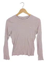 Vorschaubild 1 von Damen Langarmshirt gestreift Rosa Gr. 38 Baumwolle Casual