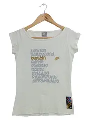 Vorschaubild 1 von Damen T-Shirt Weiß Gr. 34;S Streetwear Casual Logo-Print