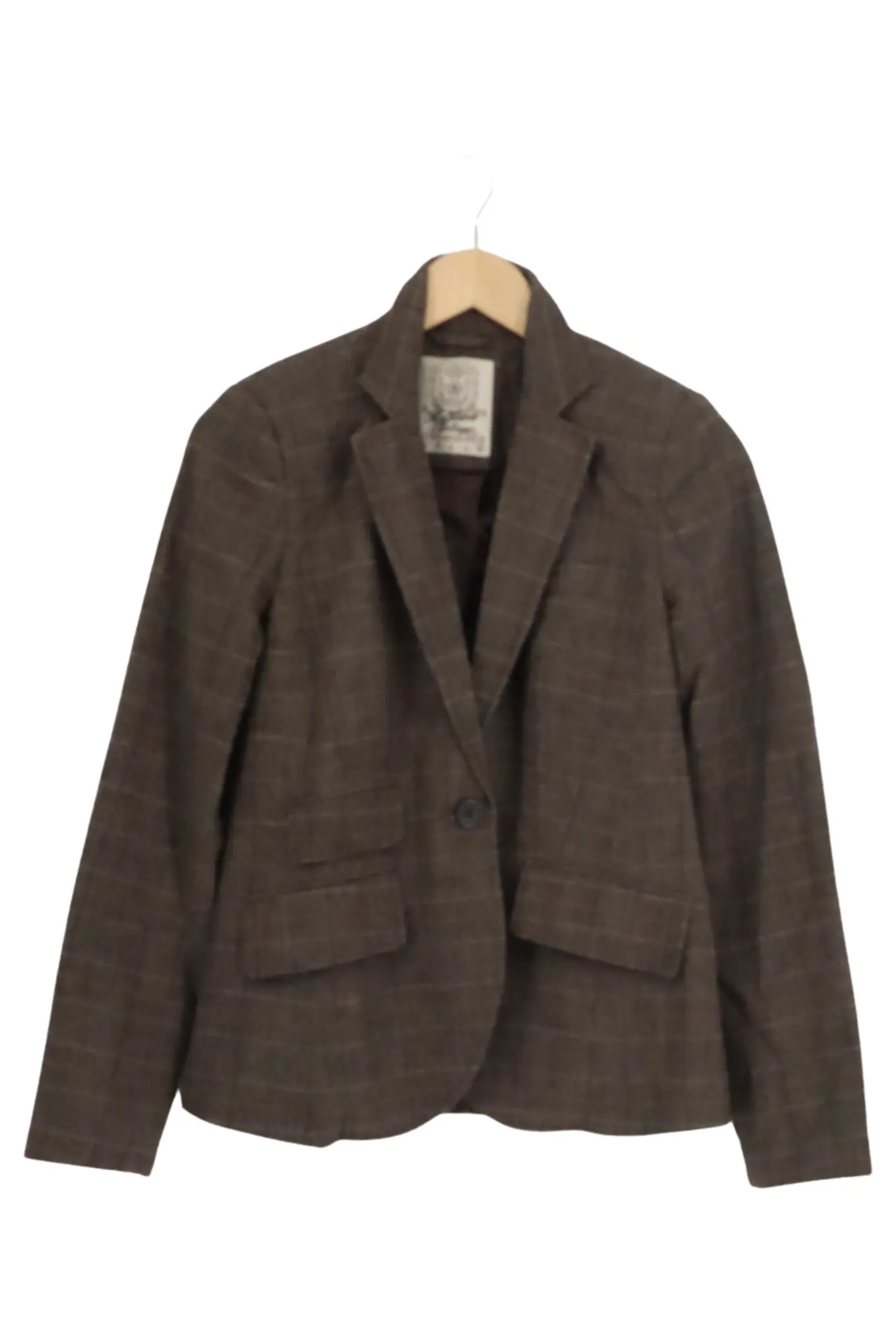 HIGHLANDER Highland Cottage Damen Blazer 38/M Braun Kariert Klassisch Business