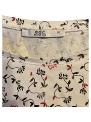 Vorschaubild 4 von EDC Damen T-Shirt Blumenmuster Gr. 38/M Casual Mehrfarbig
