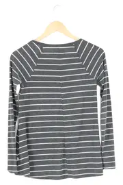 Vorschaubild 2 von Damen Langarmshirt Gr. 34/XS Grau Gestreift Casual Preppy