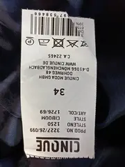 Vorschaubild 4 von Damen Blazer Gr. 34/XS Blau Gemustert Business Elegant Baumwolle