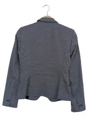 Vorschaubild 2 von Damen Blazer Gr. 34/XS Blau Gemustert Business Elegant Baumwolle