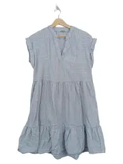 Vorschaubild 1 von Damen Sommerkleid Gr. 34/XS gestreift Baumwolle Blau Casual