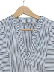 Vorschaubild 4 von Damen Sommerkleid Gr. 34/XS gestreift Baumwolle Blau Casual