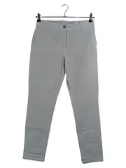 Vorschaubild 1 von Chino Slim Stoffhose Damen Gr. 36 Grau Gestreift