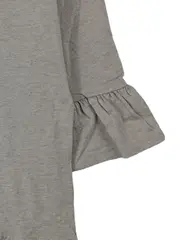 Vorschaubild 3 von Damen Jerseykleid Rüschenärmel Gr. 38/M Grau Meliert Casual