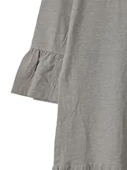 Vorschaubild 4 von Damen Jerseykleid Rüschenärmel Gr. 38/M Grau Meliert Casual