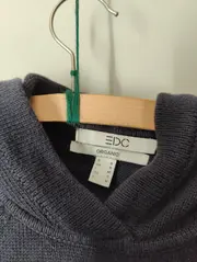 Vorschaubild 5 von EDC Damen Kapuzenpullover Gr. 36/S Grau Blumenstickerei Hoodie
