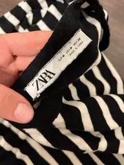 Vorschaubild 3 von Damen Pullover Streifenpullover Schwarz Weiß Langarm Gr. M