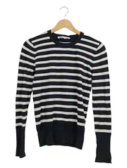 Vorschaubild 1 von Damen Pullover Streifenpullover Schwarz Weiß Langarm Gr. M